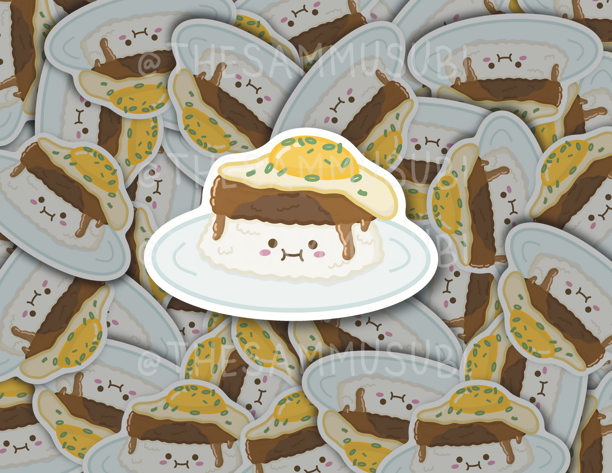 Loco Moco Glossy Vinyl Sticker – The Sam Musubi